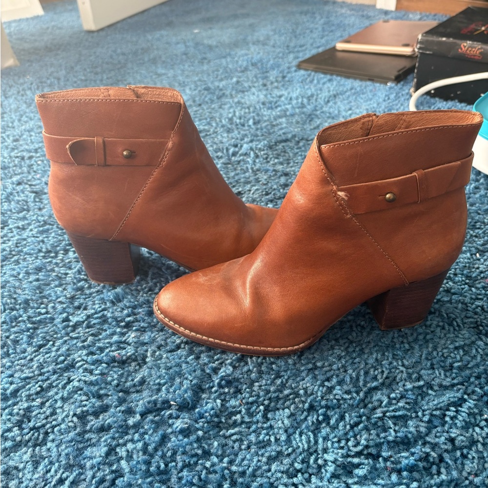 Brown Leather Ankle Boots